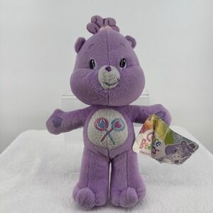 Care Bears Share Bear Purple Lollipops Stuffed Animal Plush Doll‎ Toy 2007